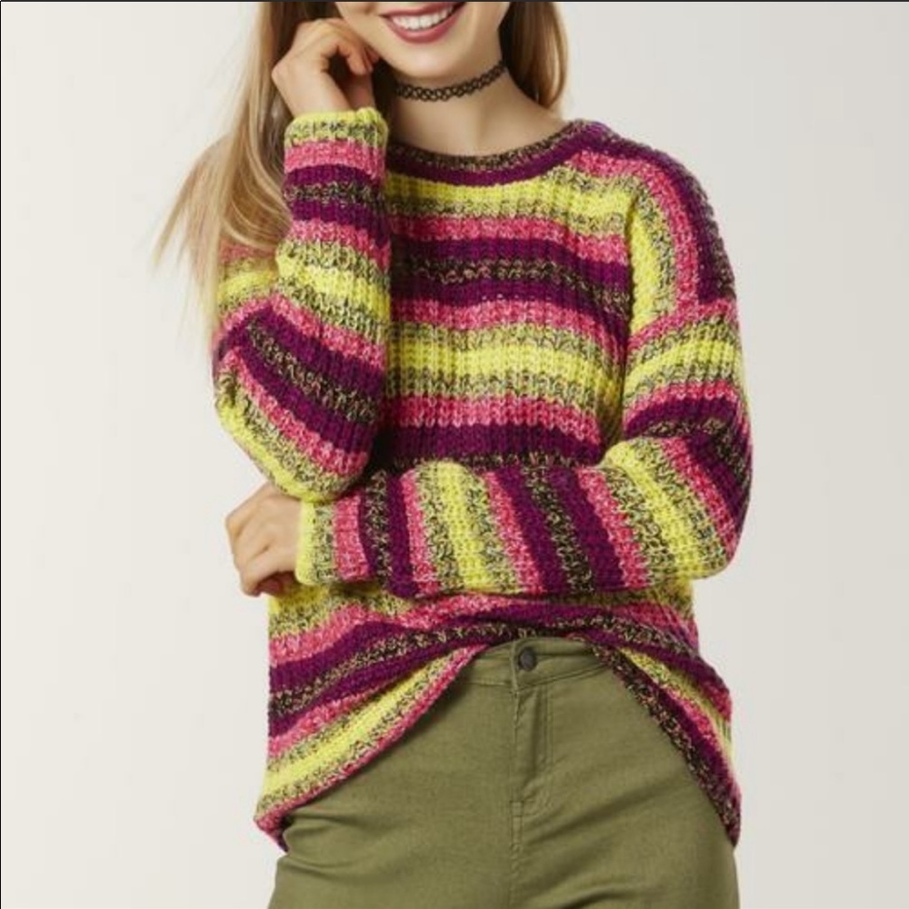 ❤️Joe Boxer - Neon Striped Sweater - 2X